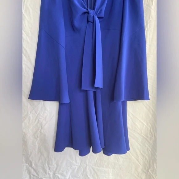 Diane von Furstenberg Tie Front Mini Crepe Dress Size 10 NEW - Picture 5 of 16